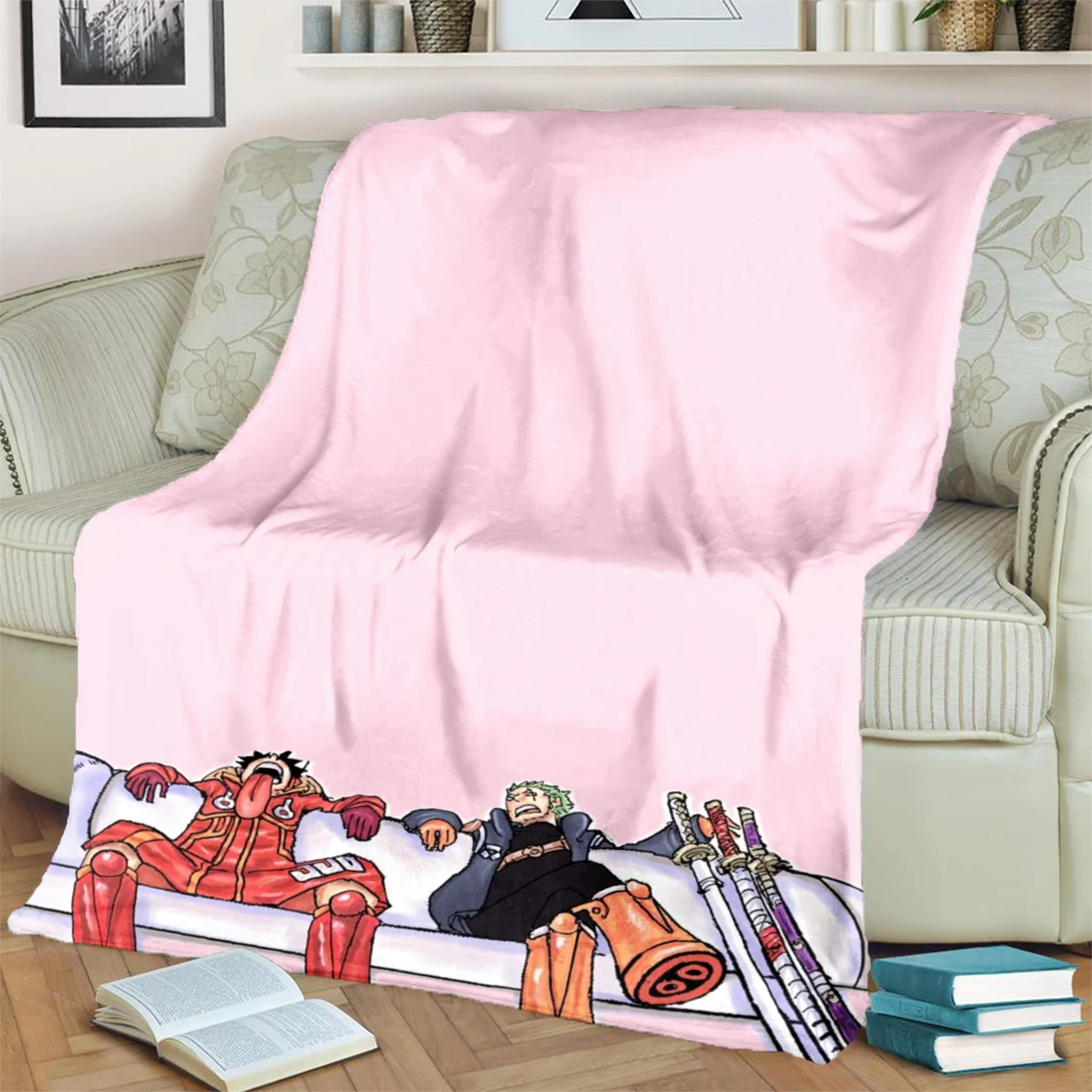 "ONE PIECE" Flanelldecke, weicher, warmer Druck, für Schlafzimmer, Sofas, Stühle, Picknicks und Reisen