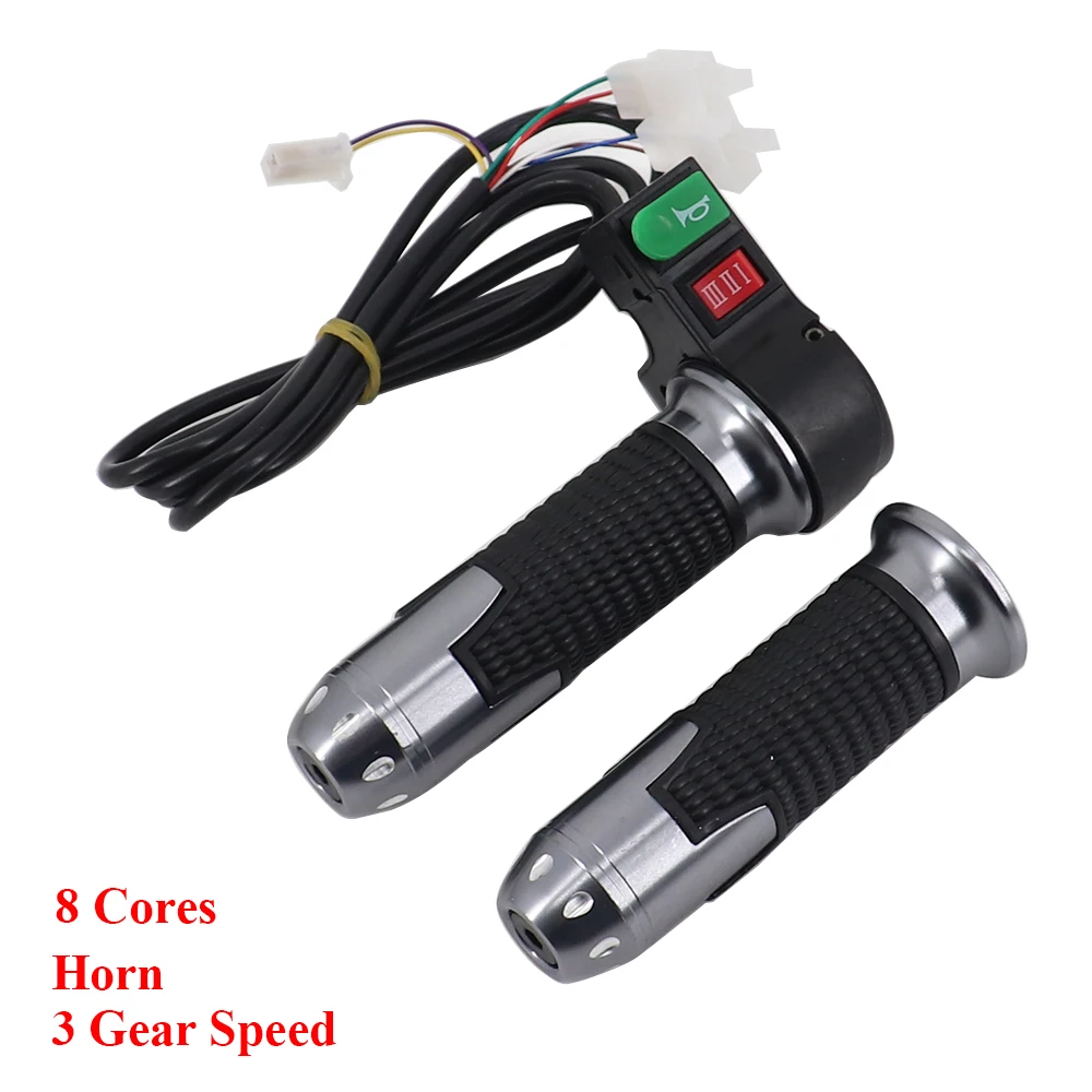 60V 3 Speeds Gear Switch Throttle Handle With Horn Electric Bike For Harley Citycoco Scooter E-Bike Modification Accessories