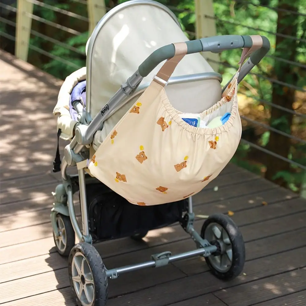 

Multifunction Baby Stroller Storage Bag Cartoon Large-capacity Baby Pram Hanging Bag Diaper Bottle Bear Rabbit Mommy Bag