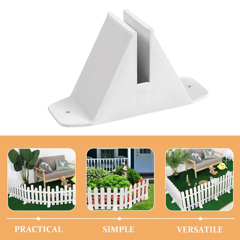 6Pcs Garden Fence Base Sturdy Triangle Stand Support for Christmas Tree Fence Pet Gate Privacy Screen Holder Screen Panel Feet