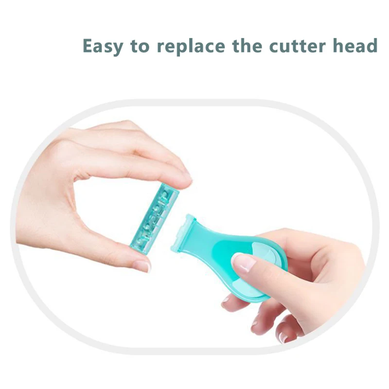 Mini cuchillo de depilación portátil para mujer, de acero inoxidable cuchilla de afeitar, herramientas de belleza para eliminar el vello corporal