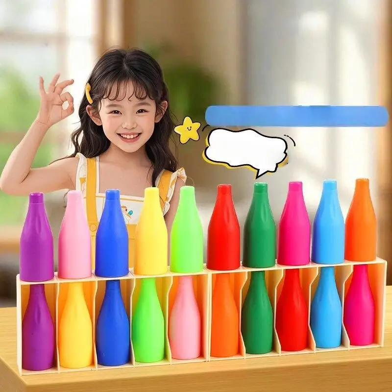 1 Set Puzzle Toy Children's Beverages Color Match Early Childhood Guessing Fun Memory Training Interactive Board Game Party Gift