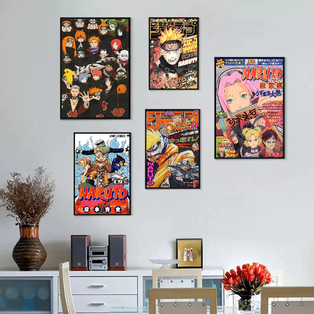 Anime N-NarutoS Good Quality Prints and Posters Waterproof Paper Sticker Coffee House Bar Posters Wall Stickers