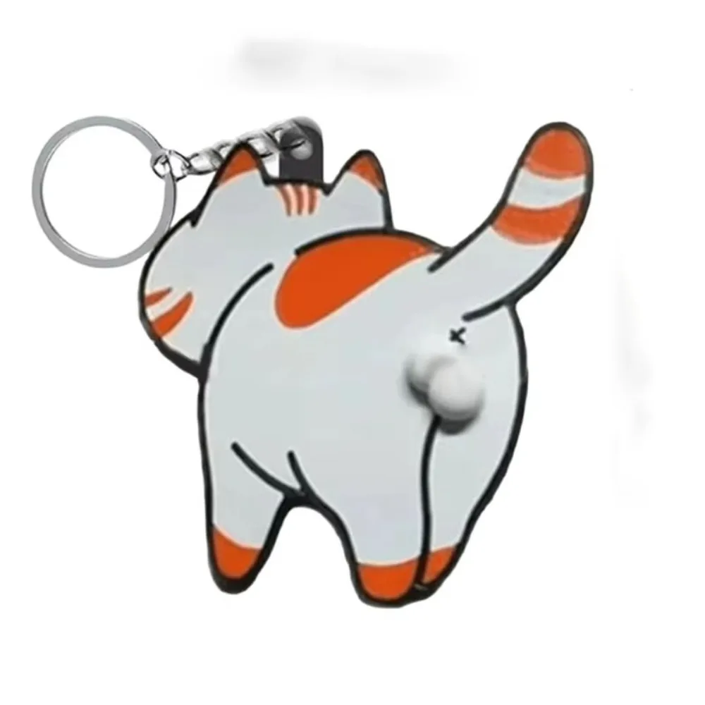 

Pull Play Pull Play Egg Dog Keychain Exquisite Acrylic Trick Cat Bag Pendant Rotatable Bag Charm Jewelry Keychain Girl Boy Gift
