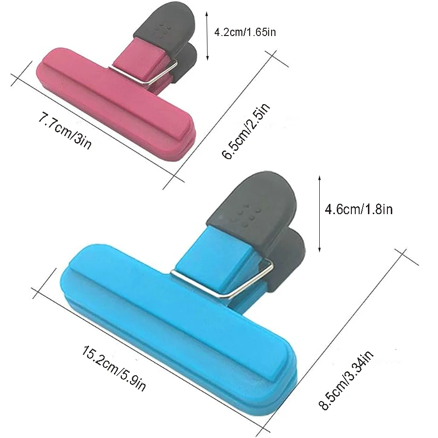 9 Pcs Various Sizes Grocery Bag Clip Plastic Heavy Duty Closure Handle, Plastic Closure Clip Food Fresh Plastic Bags