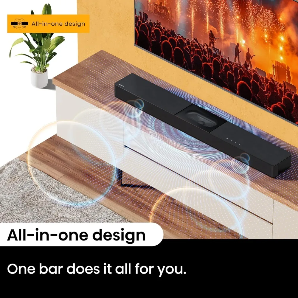 A620 2.1ch All-in-one Sound Bar со встроенным сабвуфером, 240 Вт, DTS Virtual: X, Dolby Dightal Plus, Bluetooth 5.3, Roku TV Ready