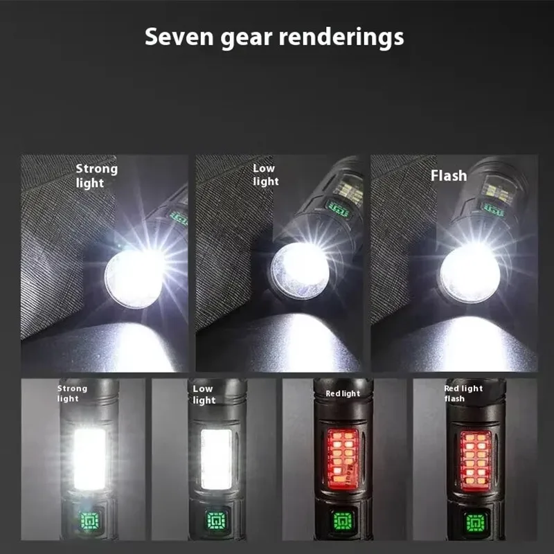 شعلة قوية قابلة لإعادة الشحن مع مصباح يدوي LED للبطارية للصيد والتخييم في الهواء الطلق ​