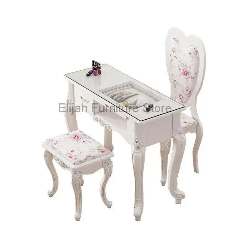 Stół do manicure, luksusowy, nowoczesny, profesjonalny, toaletka, stół kosmetyczny, meble do salonu paznokci.