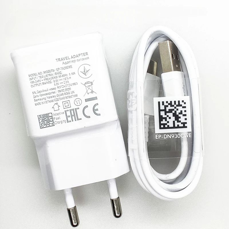 Быстрое зарядное устройство 9 В/1,67 а для Samsung, зарядный адаптер usb c, кабель Galaxy s8 s9 s10 + s20 note 10 9 8 a20 a30s a40 a50 a60 a70 A80 A90