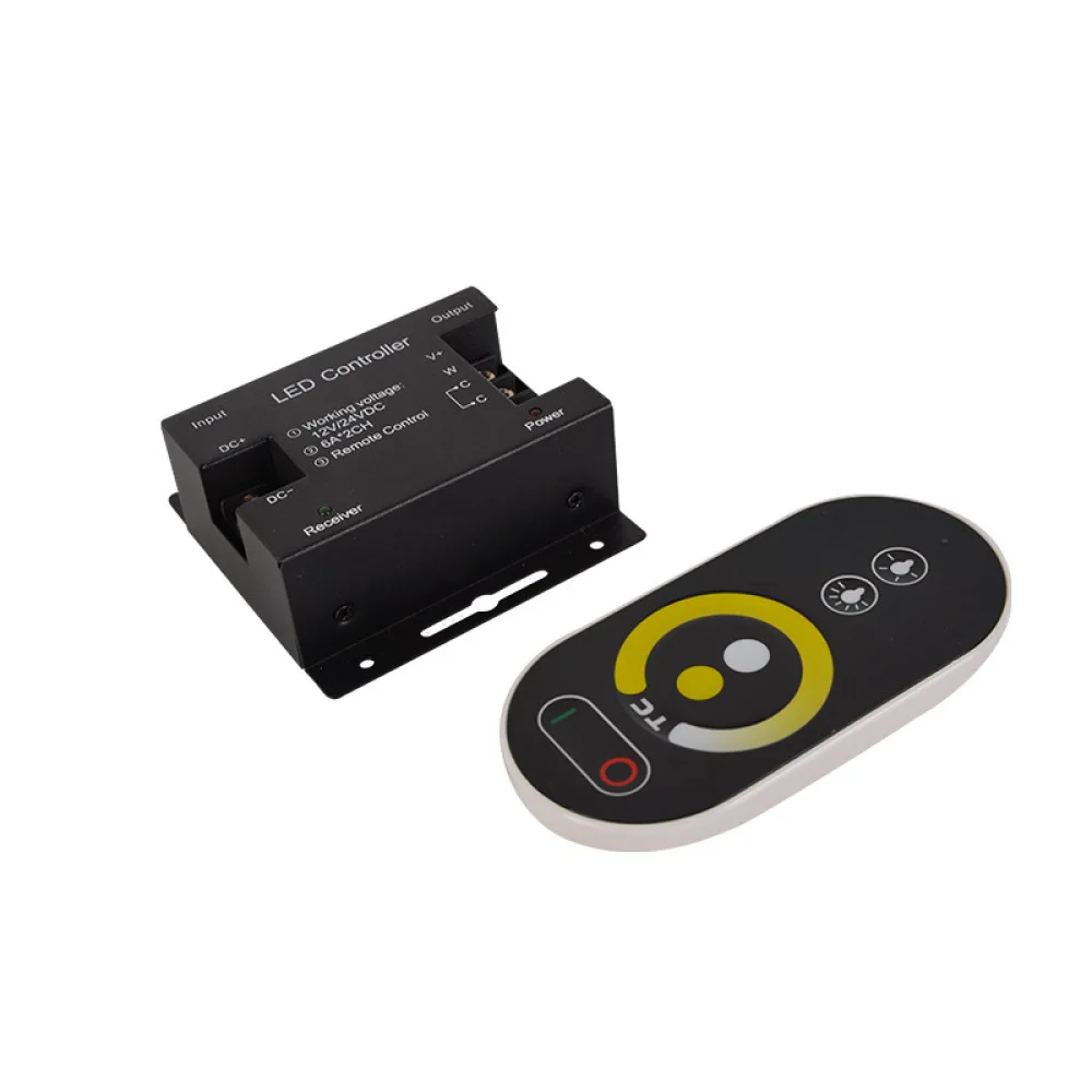 Dimmable LED Strip Controller 12V 24V Rotary Knob For RGB Single Dual Color Ribbon Light Precise Brightness Control
