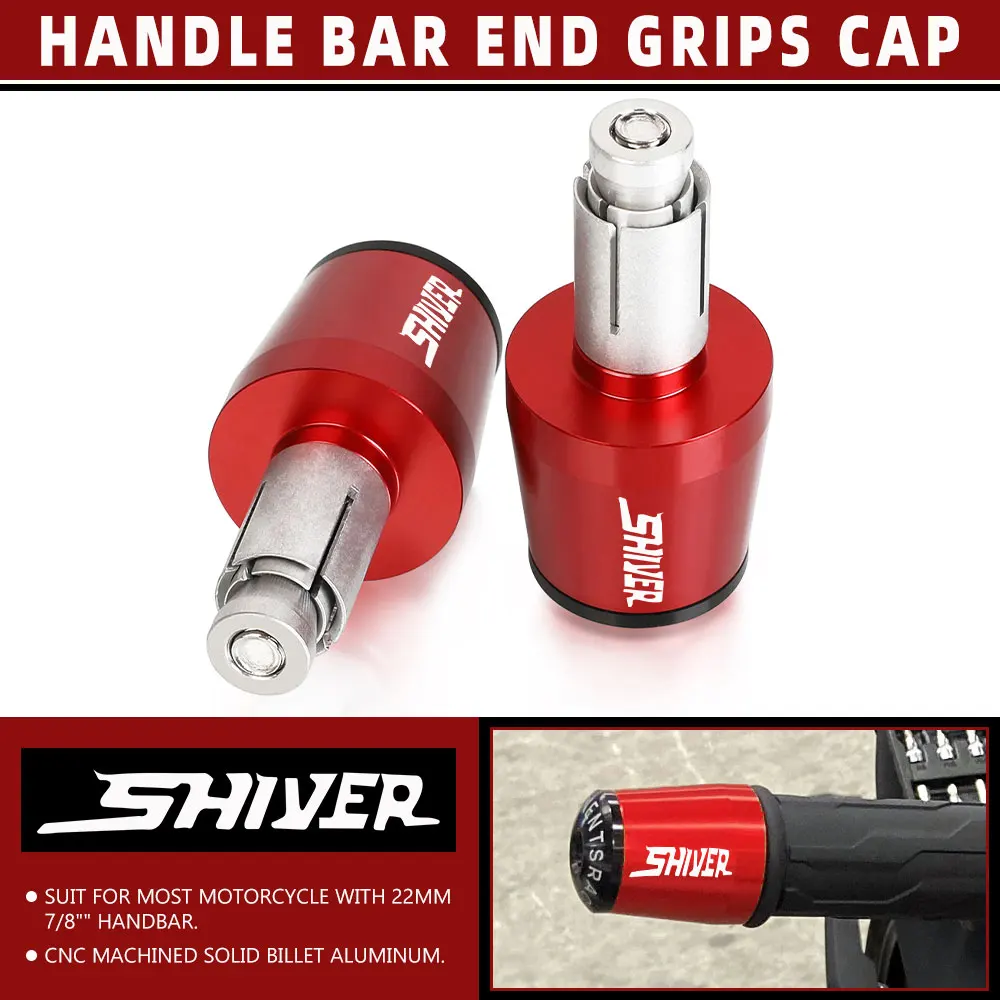

For APRILIA SHIVER 750 2007-2019 2020 2021 2022 Motorcycle Handle Bar Ends Weight Handlebar Grips Cap Anti Vibration Silder Plug