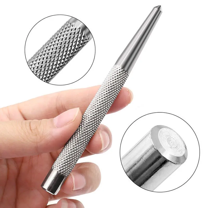 Non-Slip Center Punch 1.5mm/2mm/3mm Alloy High Carbon Steel High Hardness For Locator Metal Wood Marking Drilling Tool 1/3 Pcs