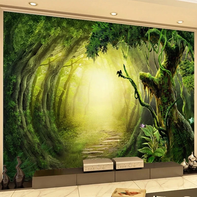 papel-de-parede-fotografico-personalizado-3d-caminho-na-floresta-verde-mural-de-arvore-sala-de-estar-sofa-tv-fundo-de-parede-quarto-restaurante-estudo-hotel-8d