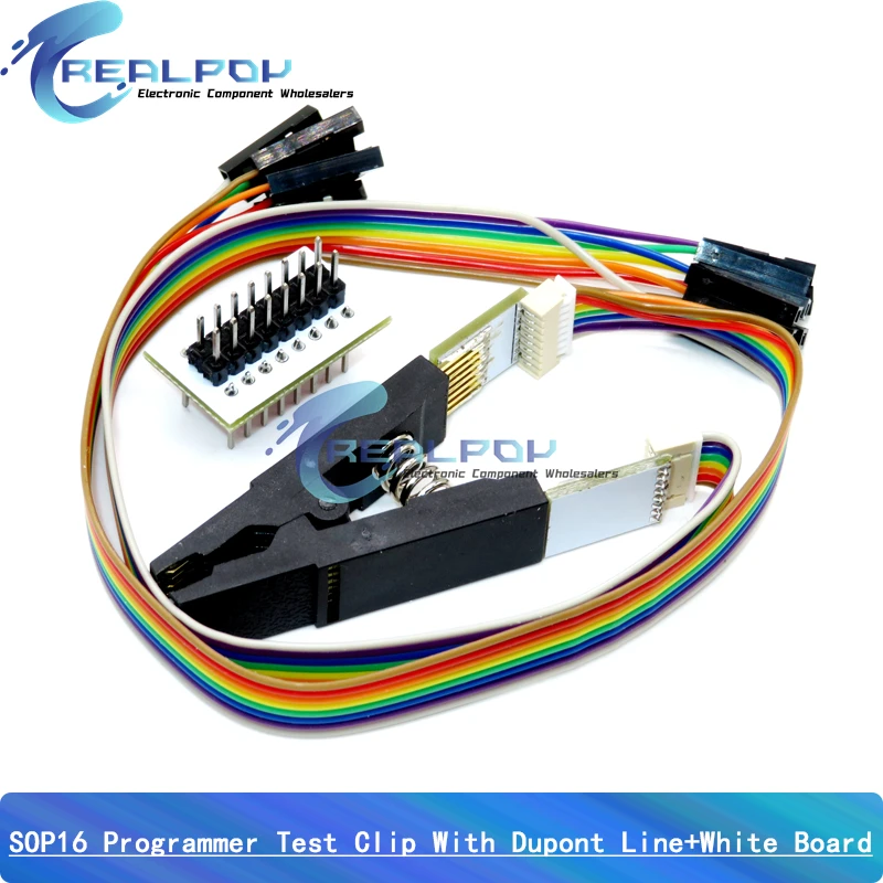 Programmer Testing Clip SOP16 SOP SOIC 16 SOIC16 Pin IC Test Clamp SOP16 to DIP8 Flash Clip for 25 series RT809F TL866CS TL866A