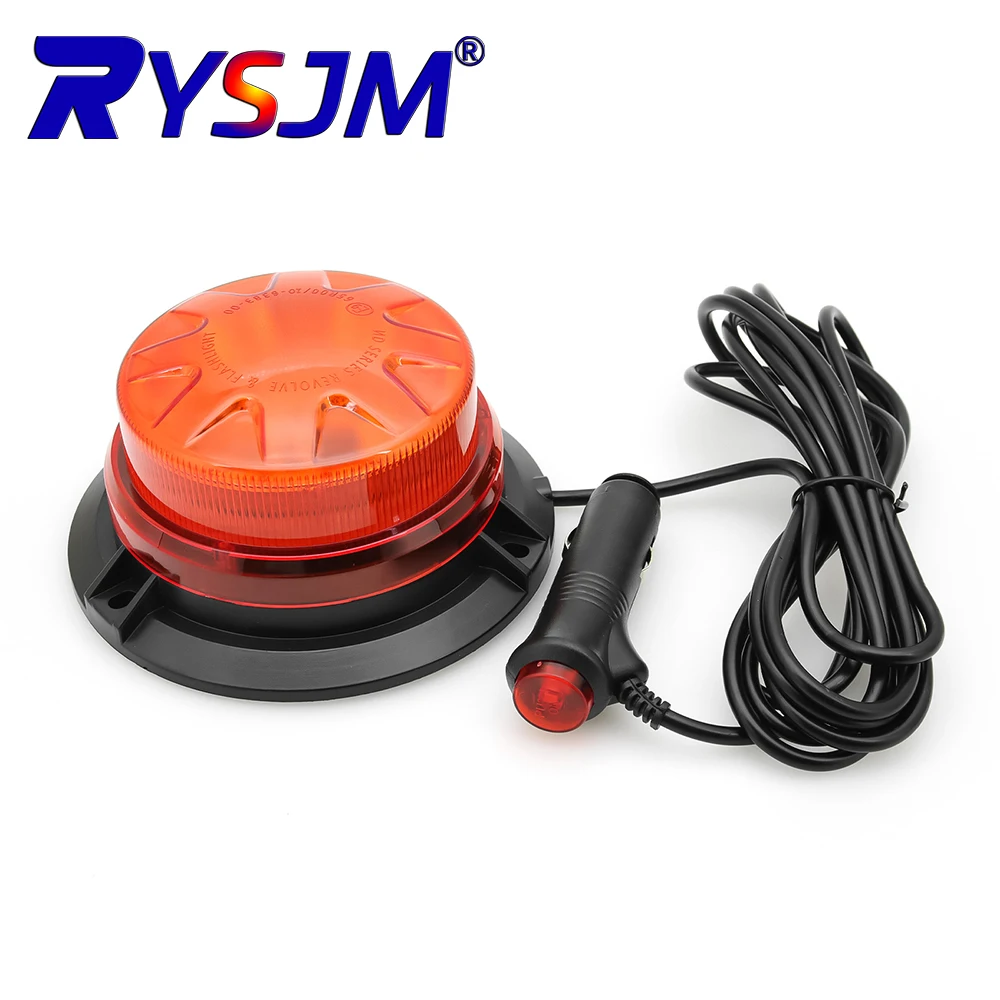 Car Truck Roof Top Warning Light LED Strobe Light Flashing Beacon with Magnetic Base for Security Auto 12V 24V -80V