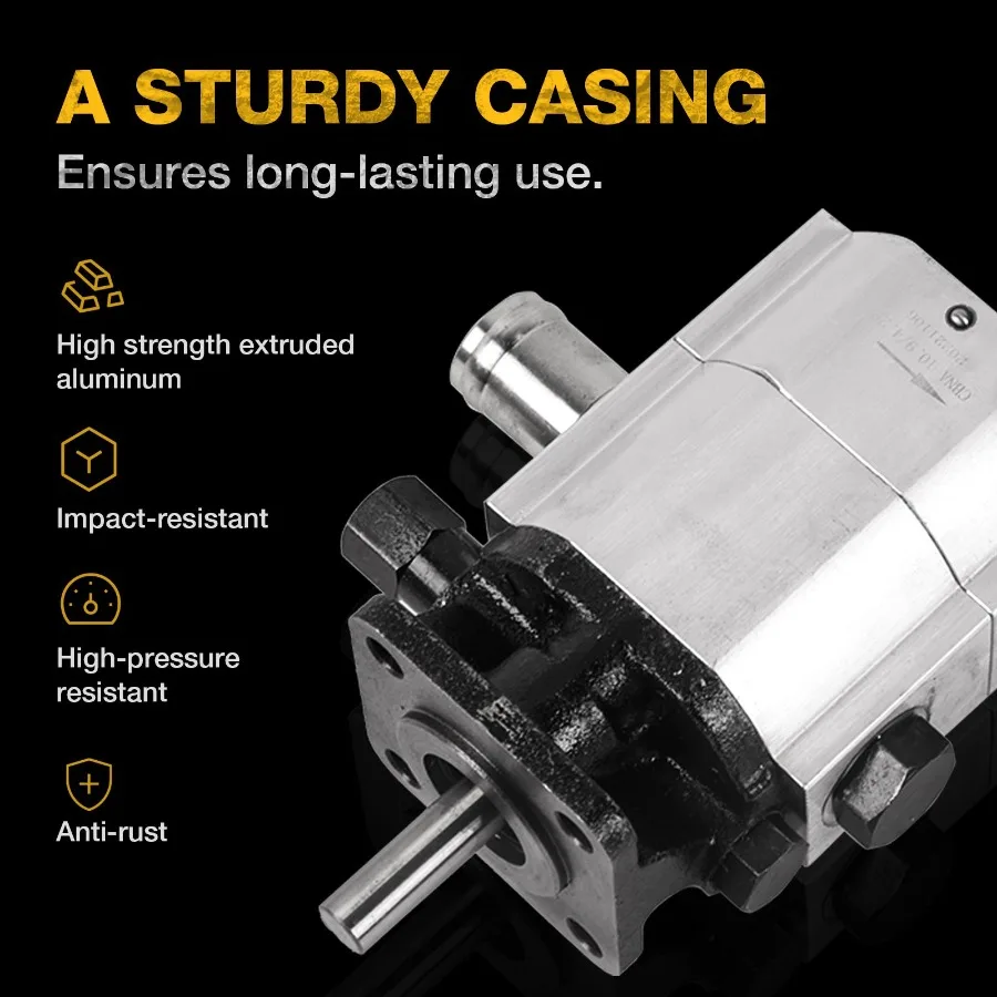 Pompa idraulica Pompa idraulica per tronchi di legno da 16 GPM Pompa divisoria per tronchi a 2 stadi Motore idraulico per pompa a ingranaggi idraulica 9003000PSI