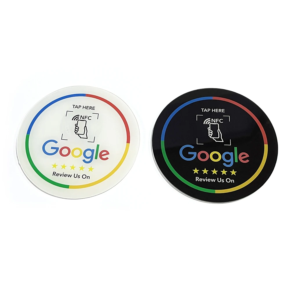 مخصص. PVC NFC حامل الحنفية بطاقات ملصق Ntag 213 / 215 / 216 بطاقة مراجعة Google #6