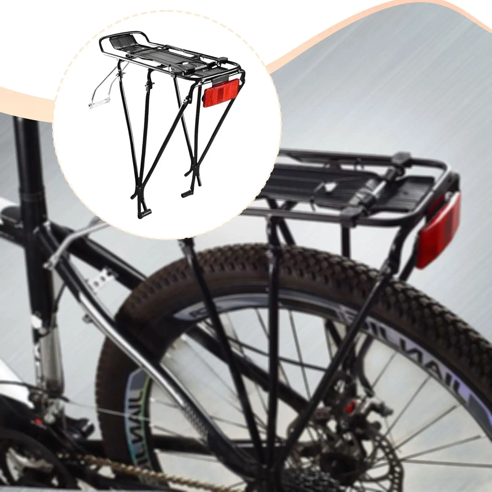 

Practical Aluminum Alloy Rear Rack for Bicycle Luggage Carrier Bicycle Accessories for Mountain Bike Traveling