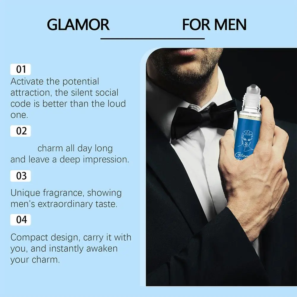 2pcs Pheromone Roller Perfume For Men Womens Sex Long Lasting Stimulating Flirting Glamour Dating Fragrance Attraction Erotic