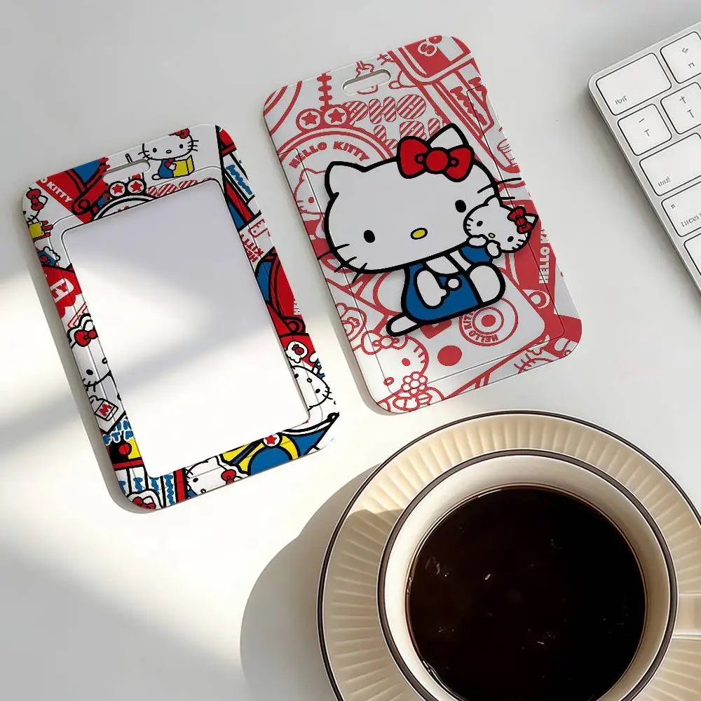 

Милый мультяшный держатель для карт H-Hello K-Kitty: для транспортных, рабочих, удостоверений личности, студенческих и обеденных карт