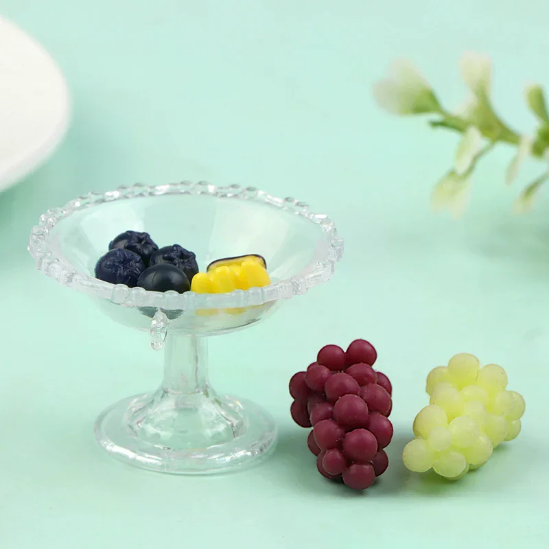 

1:12 Dollhouse Mini Dessert & Fruit Display Set - Simulation Cake Stand + Fruit Tray Decor