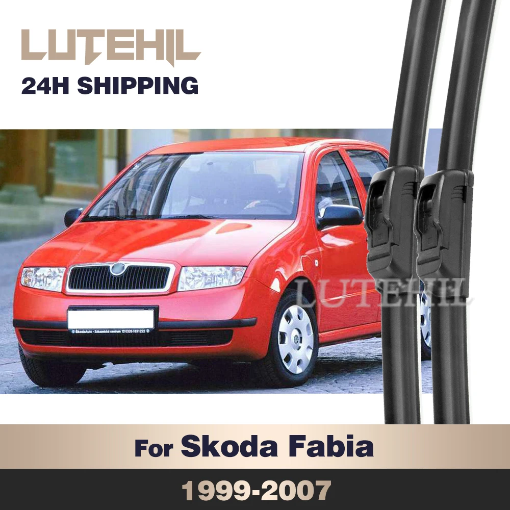 

LUTEHIL Wiper For Skoda Fabia 6Y 1999-2007 2000 2001 2002 2003 2004 Front Wiper Blade Windshield Windscreen Window Brush 21"+19"