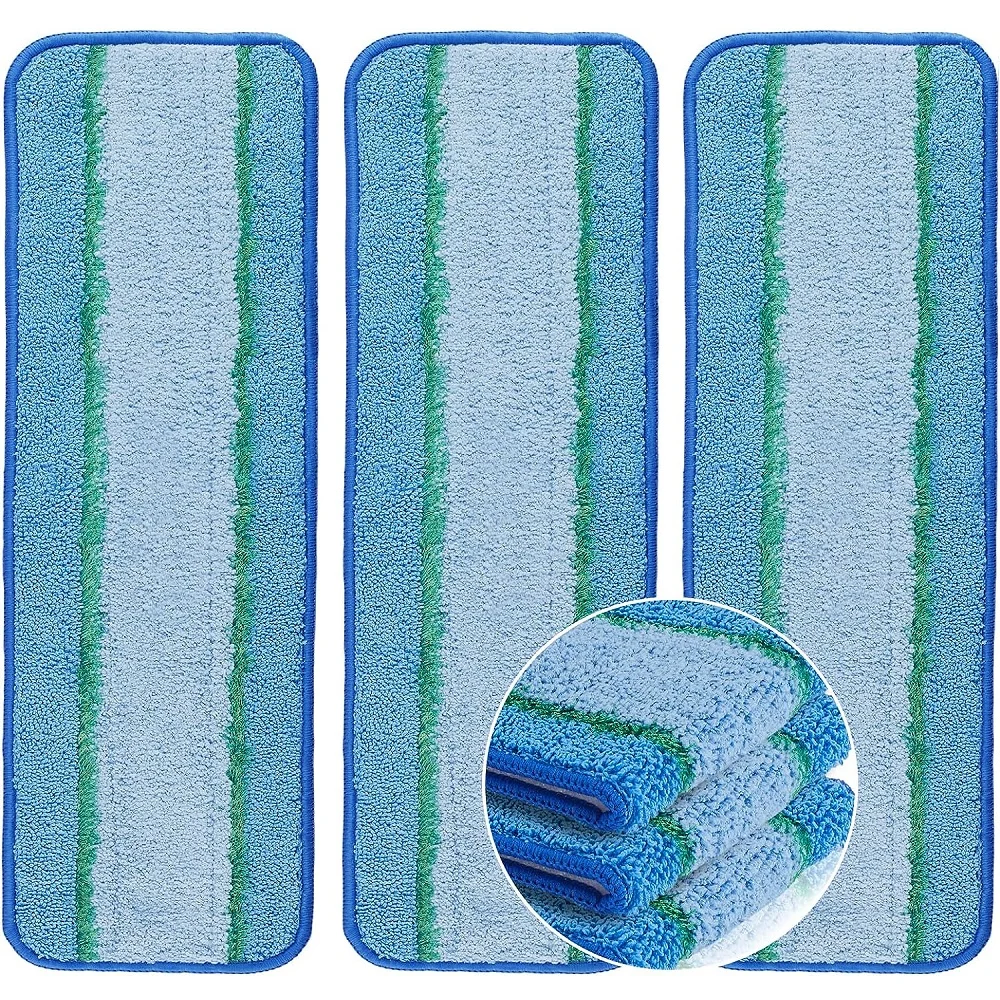 3 Pack Deep Cleaning Pad Hardwood Floor Cleaner Mop Washable & Reusable Pads for Bona Family of Mops Spray Mop Pads