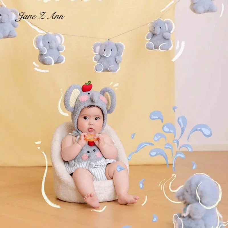 

Baby elephant costume 3-6 month baby plush animal hat+clothes sitter size infant cute outifts halloween purim clothing
