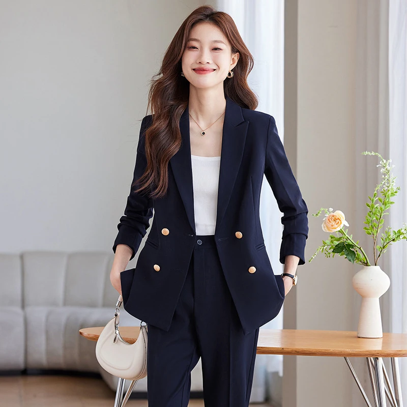 Women's Suit Set for Spring and Autumn, New High-End Style, Civil Servant Interview Workwear, Elegant Blazer, Professional Forma
