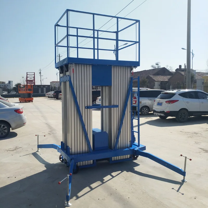 Single column 8m small mobile hydraulic aerial work maintenance table lifting platform
