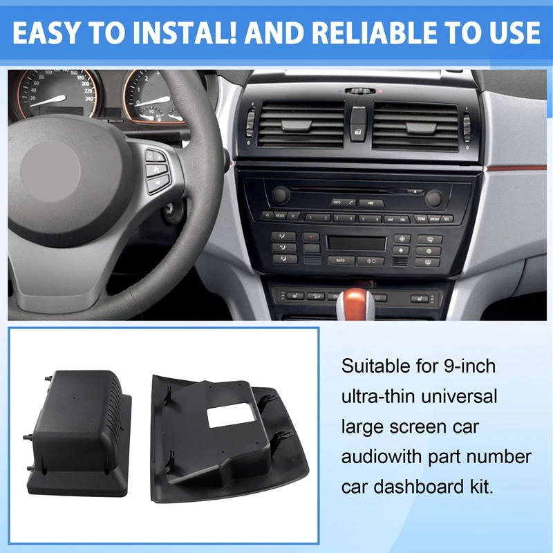 Car Radio Fascia For 2006-2010 BMW X3 E83 (9INCH) Android MP5 Player Install Dash Board Panel Frame 2 Din LHD