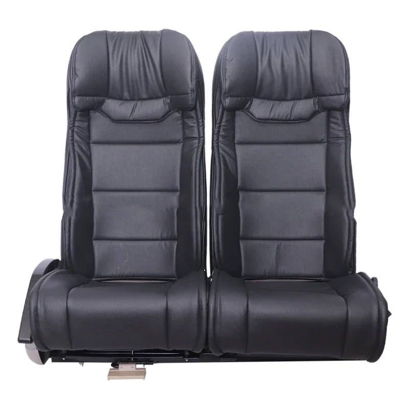 Bus rear double seat Commercial vehicle RV rear seat with net bag armrests Soft and comfortable