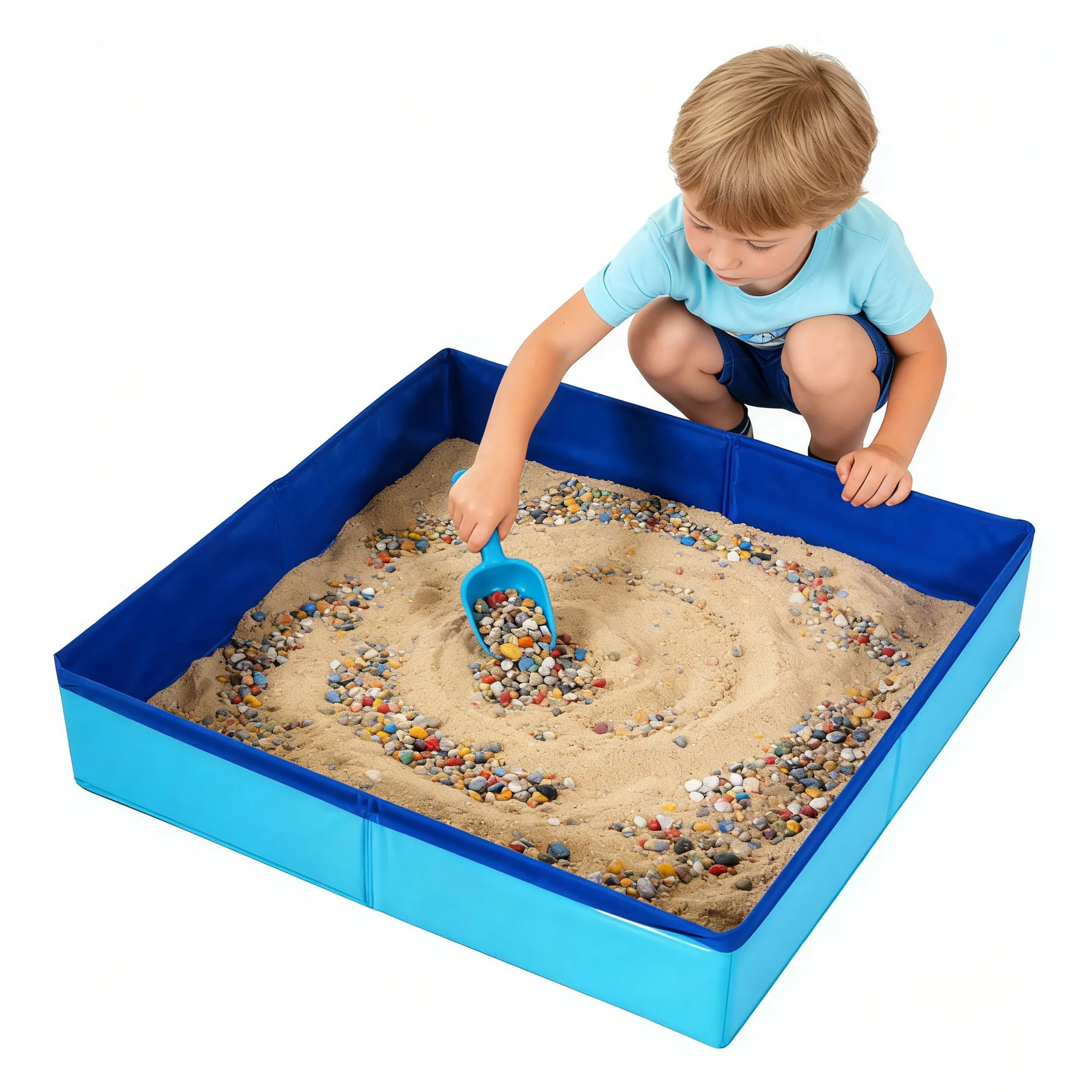 Beach Sandbox Toys for Kids, Children Aged 3+ Boys and Girl Gifts Sensory Games Sandbox Toys for Indoor and Outdoor Backyard