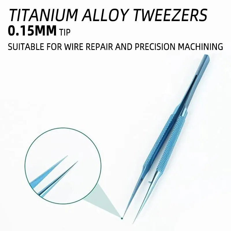 1PC Fingerprint Flying Wire Tweezers Titanium Alloy 0.15mm Fine Tip Phone Repair Curved Or Straight Tip