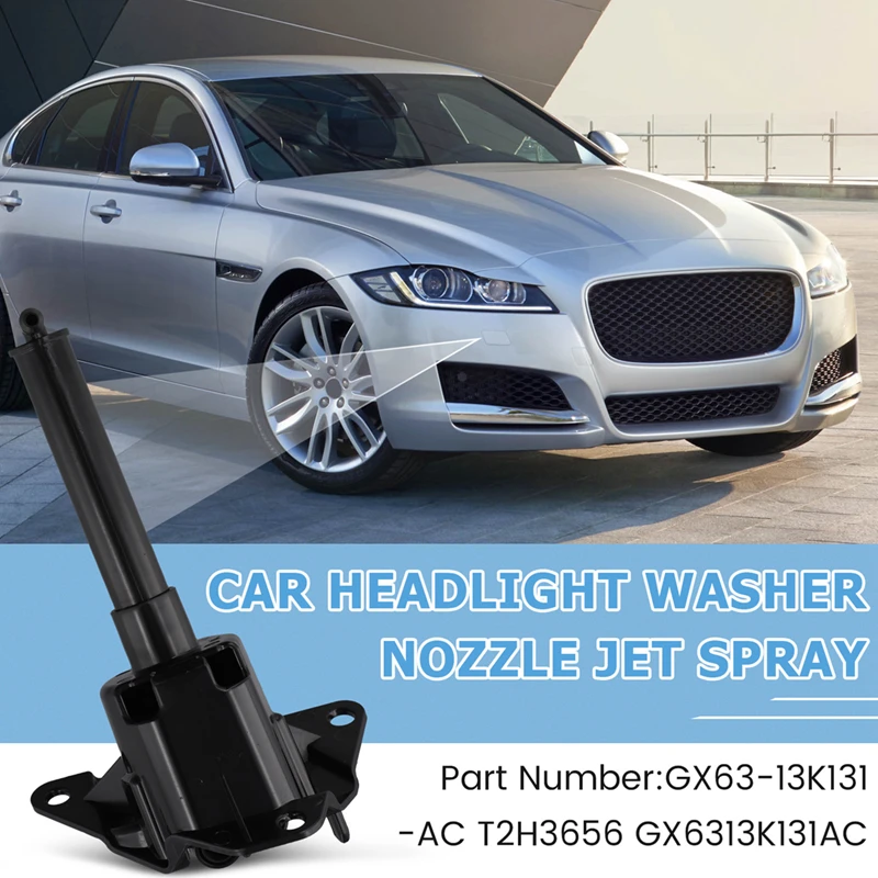 AU04 -Car Front Headlight Washer Jet GX63-13K131-AC T2H3656 For Jaguar XF XFL F-Pace 2016-2020 Headlamp Cleaning Spray Jet