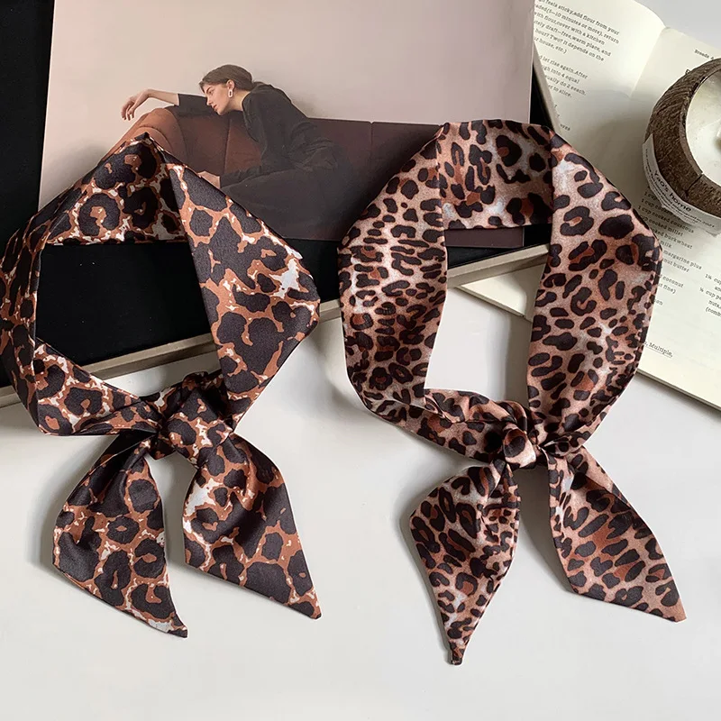 

Модный универсальный шарф с леопардовым принтом, нерегулярный шарф в горошек, пикантный шарф для девочек, нишевый ретро-многофункциональный стильный аксессуар, новинка