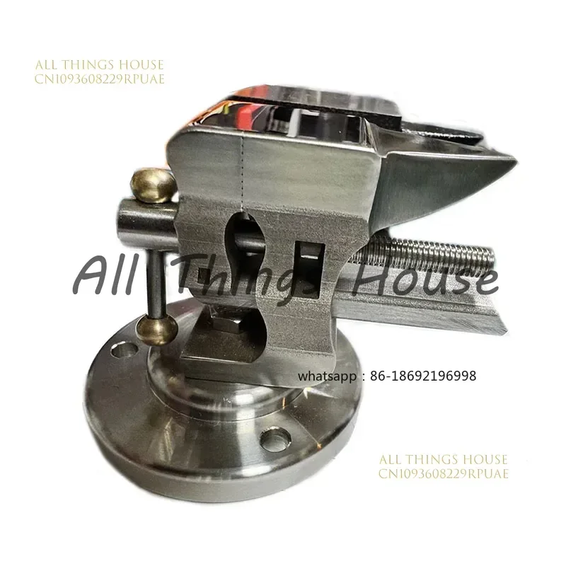 

304 Stainless Steel Mini Vise with Anvil Table Hand Tools Adjustable Desktop Clamp Watch Repair Ornaments Anvil DIY Base