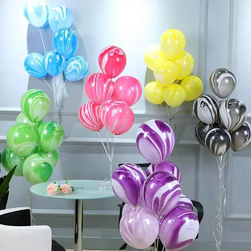 10/20/30/50/100 stücke 10 zoll Achat Marmor Latex Ballons Bunte Hochzeit Feier Dekoration Ballon Baby dusche Geburtstag Party – Detail 3