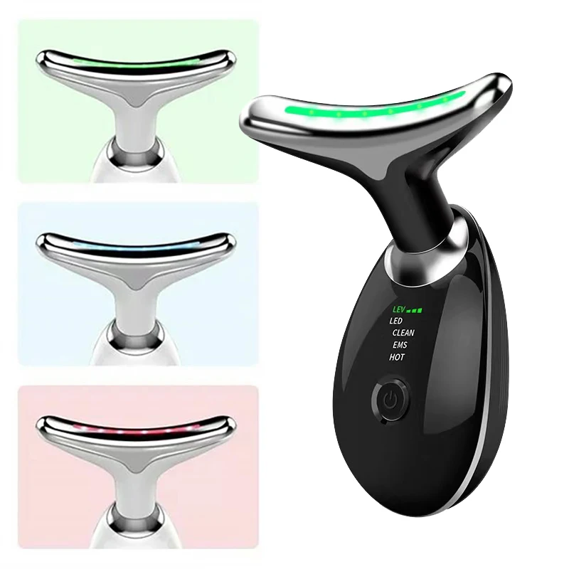 Neck Face Lifter EMS Neck Face Lifting Massager Skin Tighten Device LED Photon Therapy Anti Wrinkle Double Chin Remover