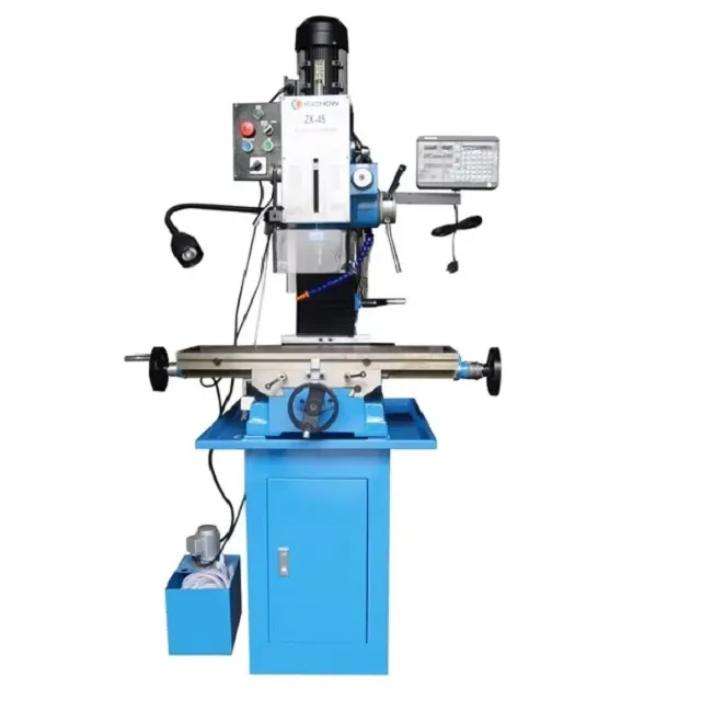 Zx45 Square Column Gear-Head Mini Universal Vertical Mill Drill Milg And Drilg Hine Maquina Taladradora