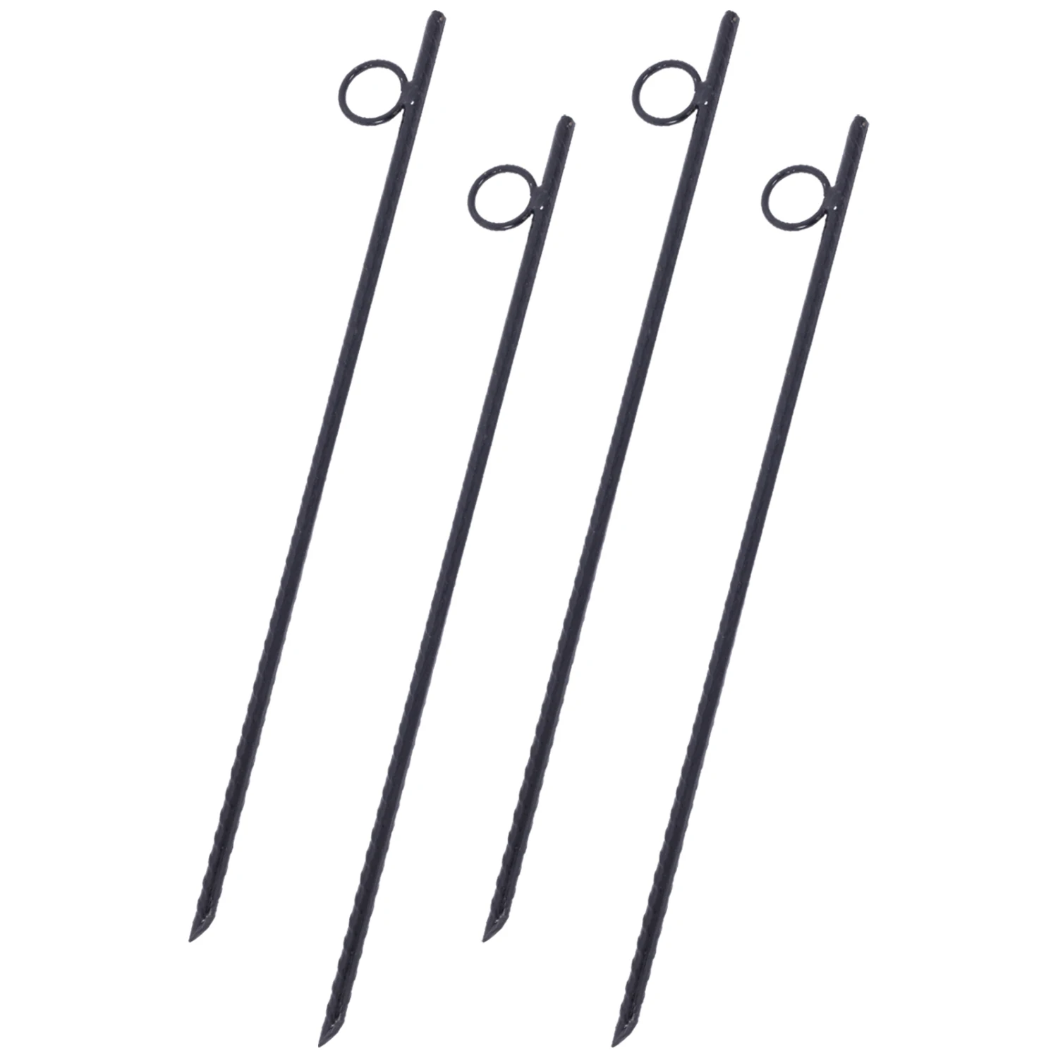 

Rebar Stake Set (4 pcs) 3/8x18 Inch Steel Tent Canopy Ground Stakes with 1 Inch Loops