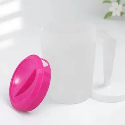 

1L Reusable Plastic Water Pitcher With Lid For Tea Juice Beverage Cold Drinks Home Office Use Bpa Free Jug Kitchen Barware