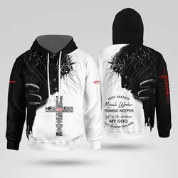 Men's Hoodie Knight Templar God 3D Print Jesus Cross Spring and Autumn Casual Pullover Long Sleeve for Men High-quality Colorful