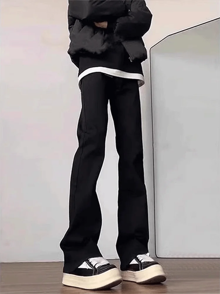 

Мужские джинсы Bla Slim Fit Elastic Knife, весна-осень, с высокой талией, прямые, слегка расклешенные, повседневные, молодежный тренд