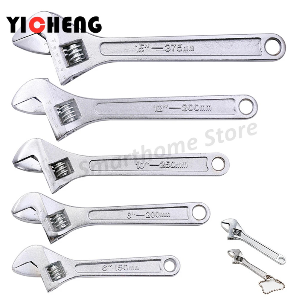 1 Pcs Large Steel/10Inch /12-Inch Monkey Wrench  Open-end Wrench  Tool Shifting Spanner