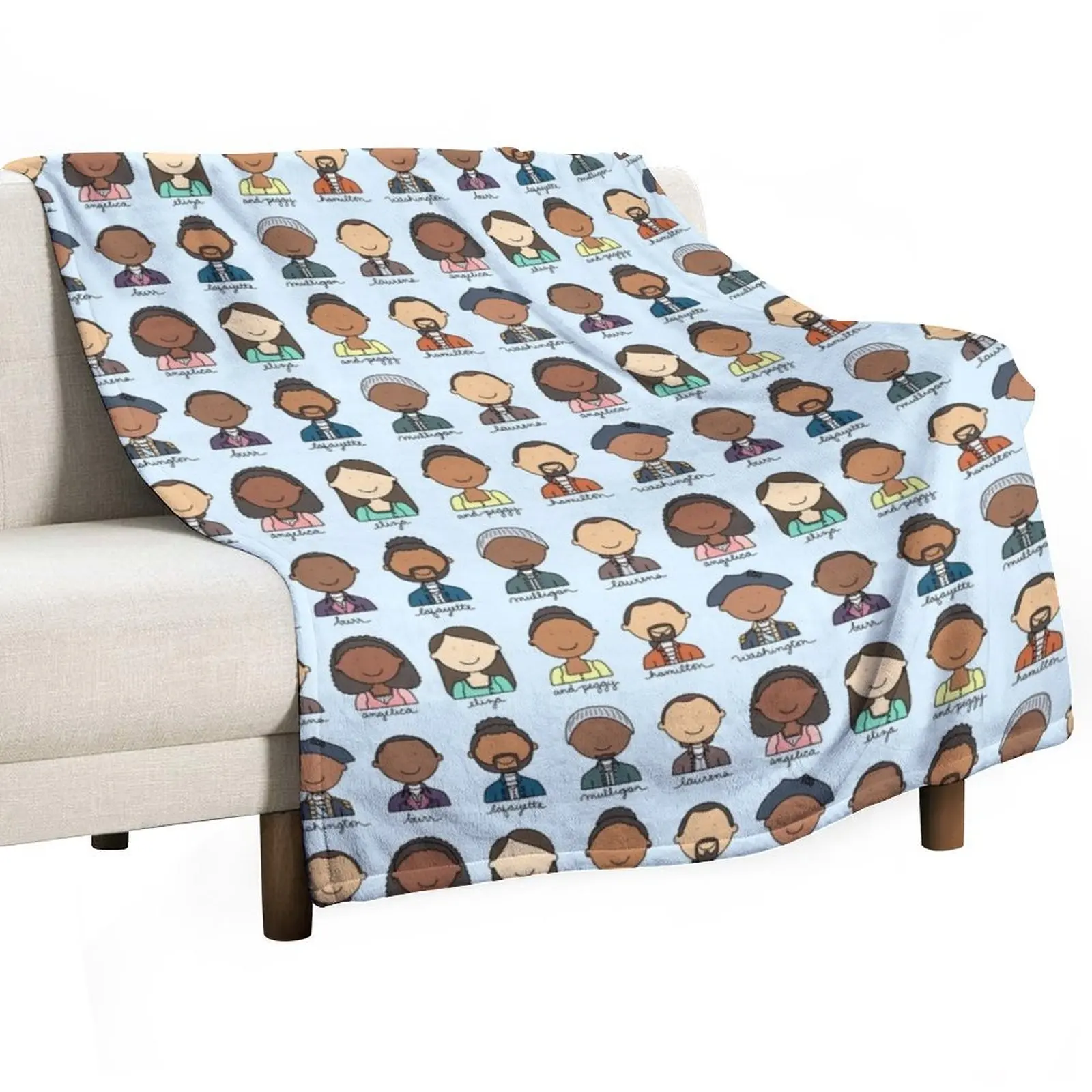 Hamilton Characters Throw Blanket valentine gift ideas Quilt Flannel Fabric for winter Hair Beautifuls Blankets