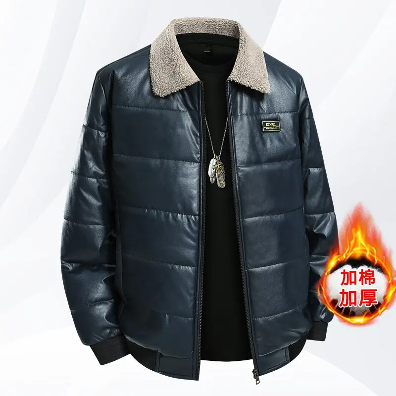 

New Winter Fashion Trend Solid Color Thickened Warm Cotton-Padded Jacket Men's Loose Sports High-Quality Large Size Coat M-5XL