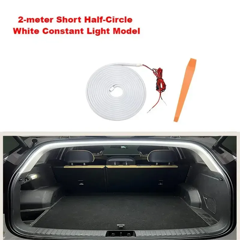 Car Trunk LED Strip Light with Auto Sensor Activation Water Flow Effect Flexible Silicone Design for Vehicle Trunks 12V 10W