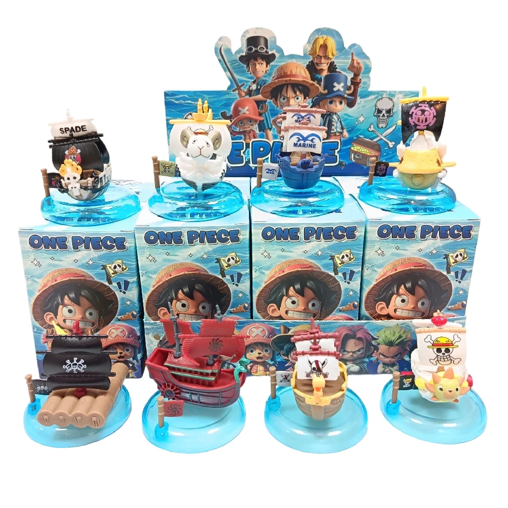 

Hot One Piece Anime Model 8: One Piece Ship Sun Merry Blackbeard Car Mounted Ornament Handmade Blind Box