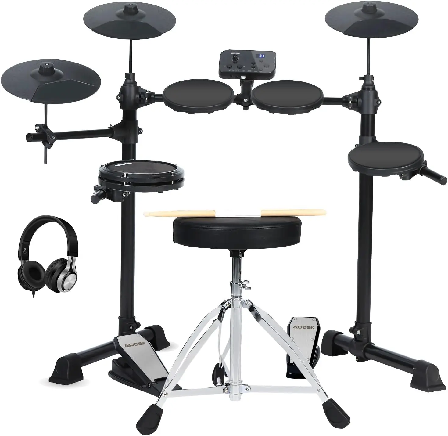 

Electronic Drum Set,Electric Drum Set for Beginner with 150 Sounds,Drum Set With 4 Quiet Electric Drum Pads,2 Switch Pedal,Drum